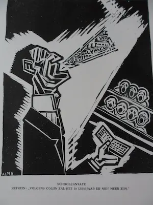 Peter Alma - Reprint van 8 satirisch houtsnede met tekst van Jan Rogier kopen? Bied vanaf 1!