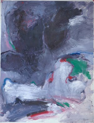 Franscz Witte - Acryl op papier, Zwarte wolken (Groot) kopen? Bied vanaf 1!