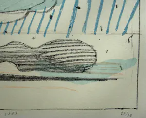 Co Westerik - handgesigneerde kleurenlitho | 'Man in bijzondere pose' | 1989 (KLEINE OPLAGE) kopen? Bied vanaf 200!