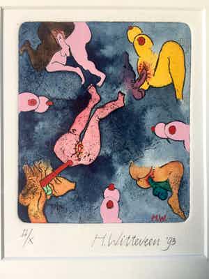 Hollie Witteveen - Kleurets, Ingelijst verkocht voor € 65!