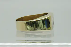 46 - Vintage 14krt  bi-color gouden solitair ring met  (0.05ct) diamantje kopen? Bied vanaf 160!