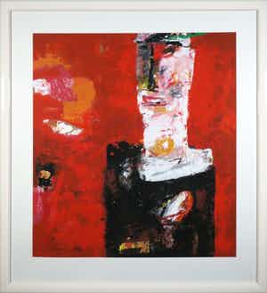 Nico Molenkamp - Zeefdruk, Theaterfiguur - Ingelijst (Groot) verkocht voor € 150!