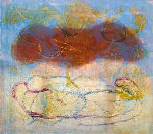 Thea Figee - monotype op papier - zonder titel - 2006 (UNIEK WERK) verkocht voor € 60!