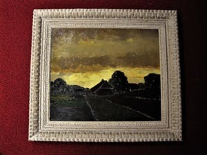 John ter Reehorst - Fascinerend en groot olieverf "Polderlandschap bij invallende avond" 1941 gesign kopen? Bied vanaf 1!