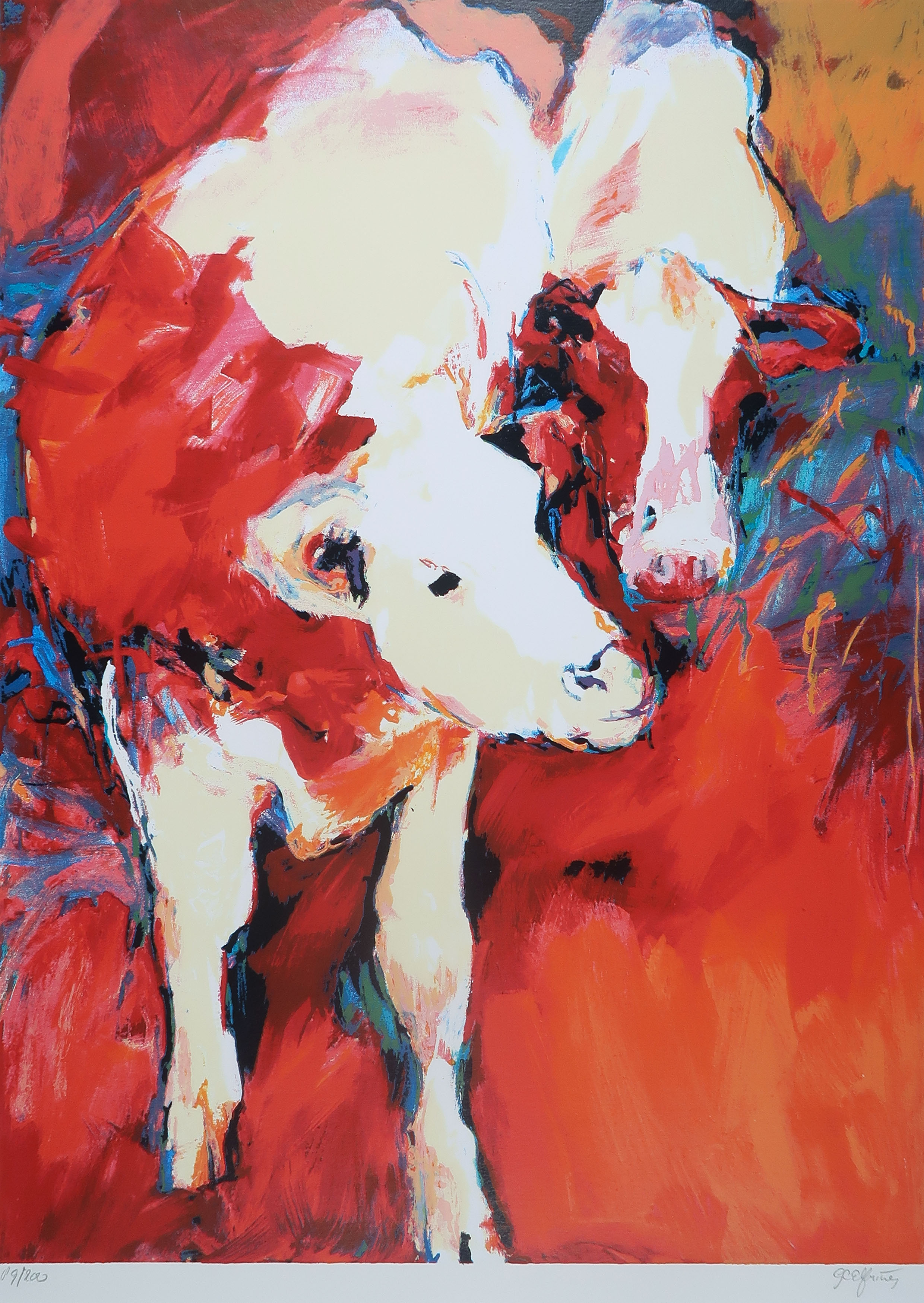 Gerda Elfring - Zeefdruk, Koeien kopen? Bied vanaf 40!