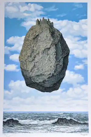Rene Magritte - (naar), Le Château des Pyrenées, Lithografie, 77,5x57,5 cm verkocht voor € 750!