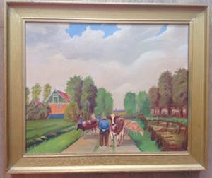 Niet of onleesbaar gesigneerd - Landschap met boerderij kopen? Bied vanaf 10!