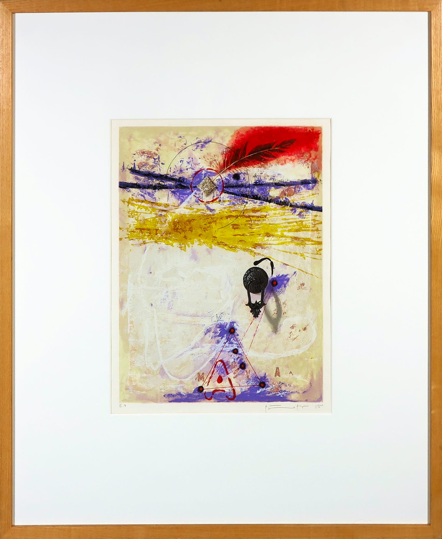 Piotr Konkel - Zeefdruk, Deurklopper - Ingelijst verkocht voor € 35!