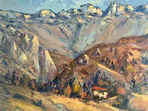 Niet of onleesbaar gesigneerd - Berglandschap. kopen? Bied vanaf 1!