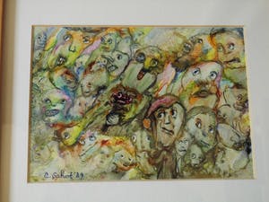 Carla Schot - Olieverfschilderij - Figuren [6-10-27] kopen? Bied vanaf 60!