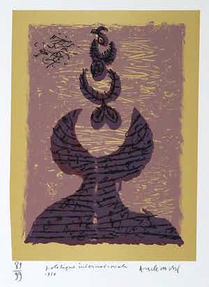 Pierre Alechinsky - Litho, Politique Internationale verkocht voor € 1!