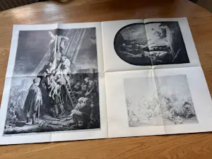 Rembrandt van Rijn - Alle etsen van Rembrandt van Rijn, afgebeeld op ware grootte kopen? Bied vanaf 20!