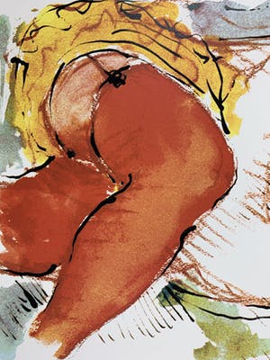 Nic Jonk - kleurenzeefdruk - 'Poserende vrouw' - 1981 kopen? Bied vanaf 129!