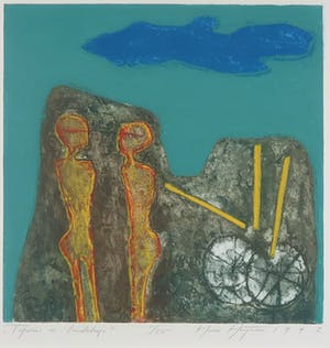 Hans Heijman - Kleurenets, Figuren in landschap kopen? Bied vanaf 1!
