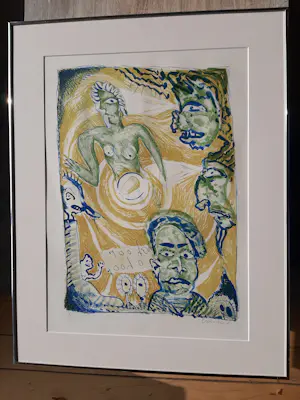 Lucebert - Oh oor, O hoor - kleurenlitho, Ingelijst, oplage 100 kopen? Bied vanaf 200!