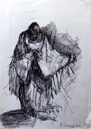 Andrzej Wawrzyniak - De profeet (schets) verkocht voor € 35!