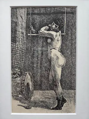 Felicien Rops - La Femme au Trapeze. 1908. Ingelijst. kopen? Bied vanaf 85!