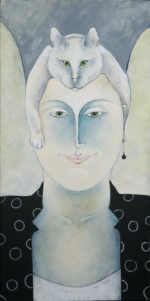 Carla Raadsveld - Handbewerkte giclée op doek, Bad Hairday, (Groot) kopen? Bied vanaf 1!
