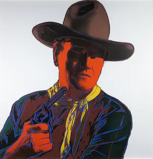 Andy Warhol - Zeefdruk, John Wayne, uit Cowboys & Indians - Ingelijst kopen? Bied vanaf 1!