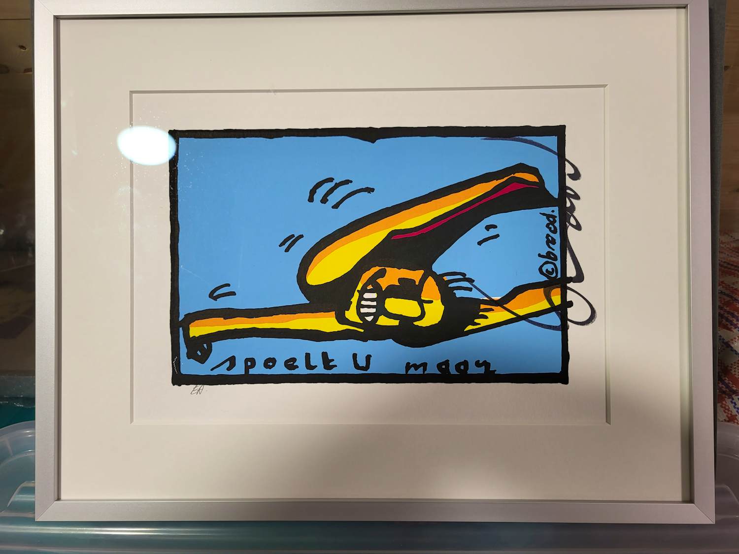 Herman Brood - SPOELT U MAAR - een must have voor het kleine kamertje ! verkocht voor € 350!