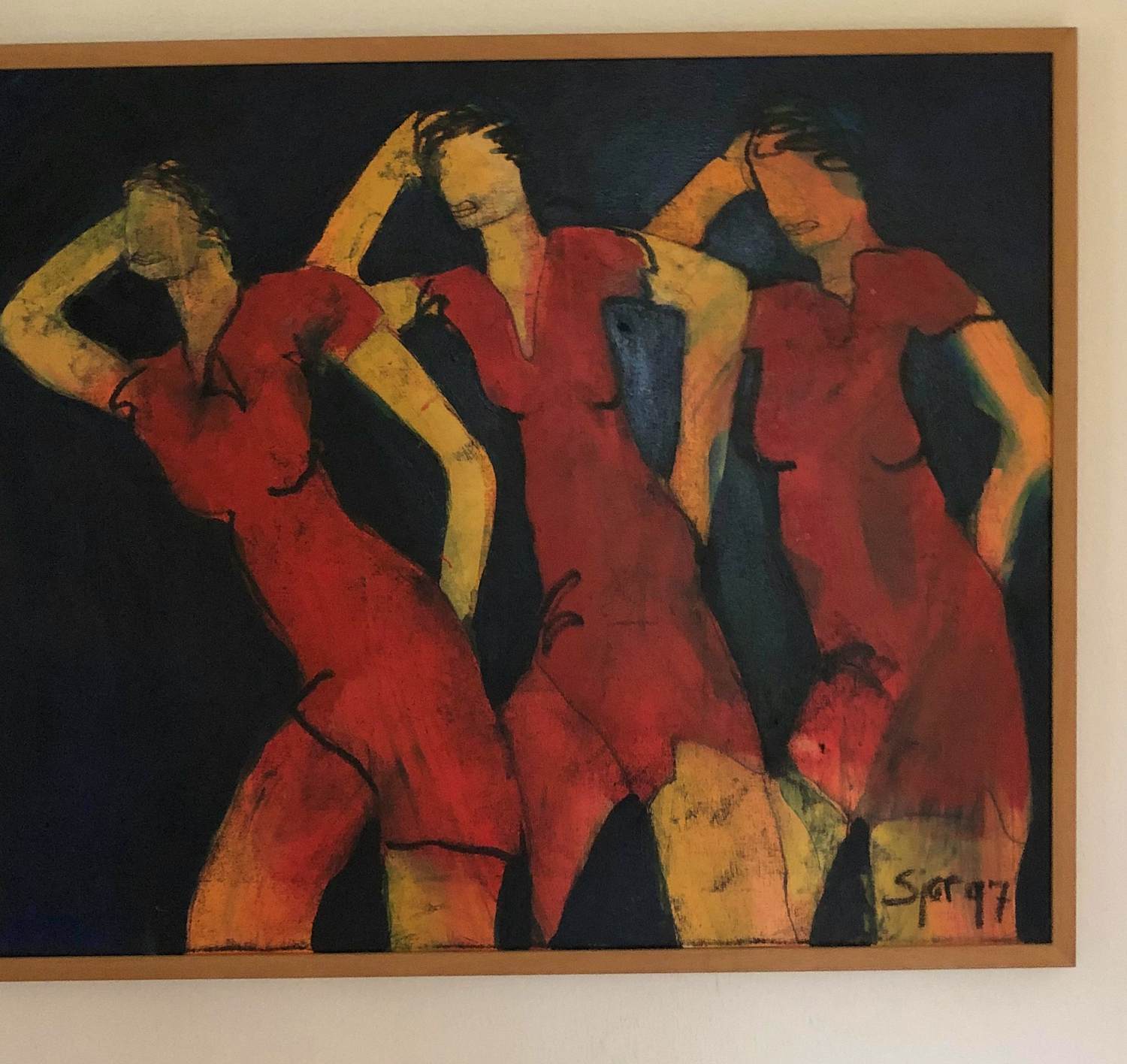 Sjer Jacobs - Drie dansende dames kopen? Bied vanaf 150!