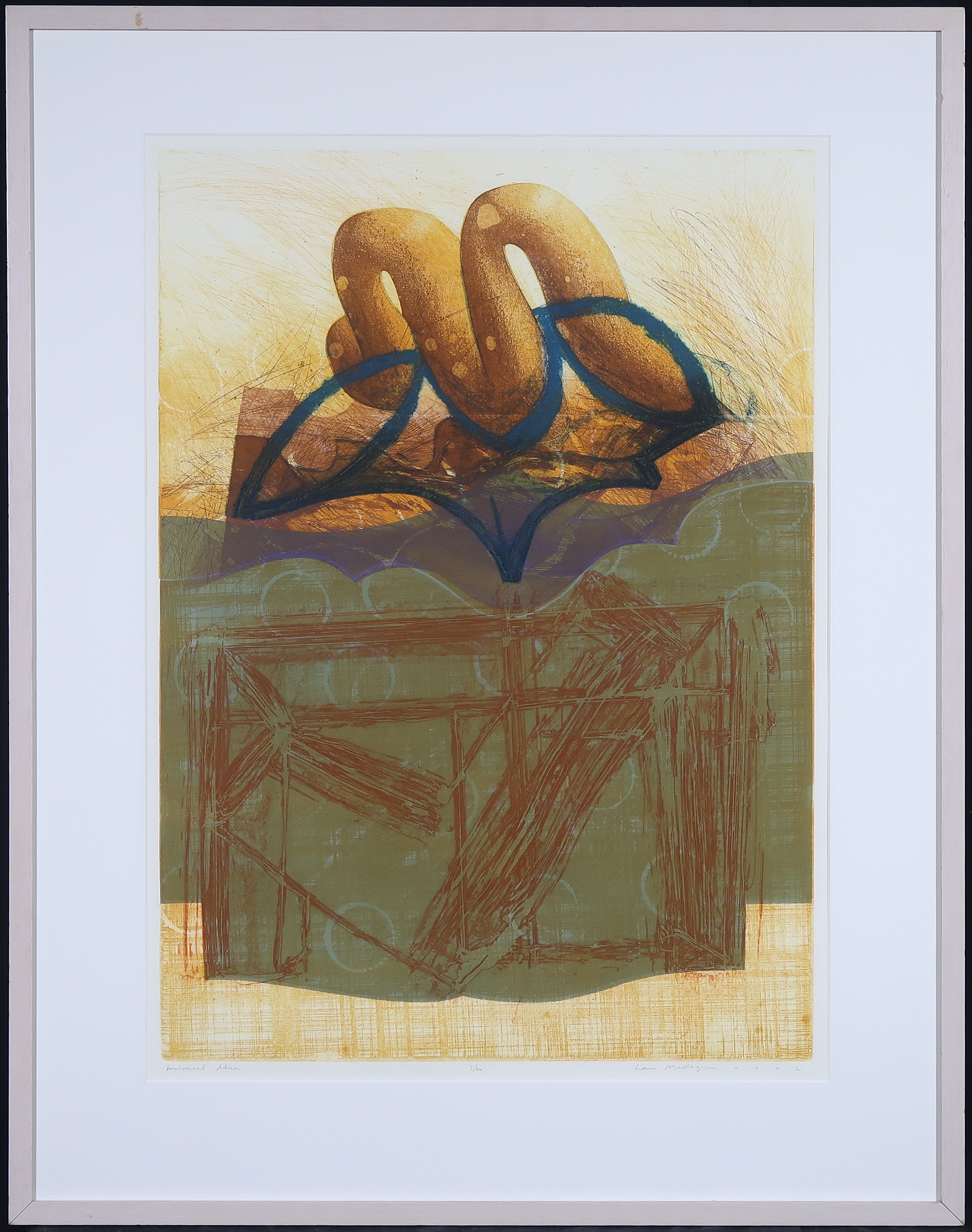 Hans Vredegoor - Ets, Universal blues - Ingelijst kopen? Bied vanaf 20!