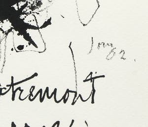 Asger Jorn - Bijzondere tekening in inkt uit La Chevelure des Choses - Ingelijst kopen? Bied vanaf 1!