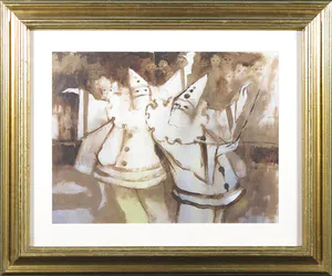 Stanislao Lepri - Inkttekening, Les Clowns - Ingelijst kopen? Bied vanaf 1!