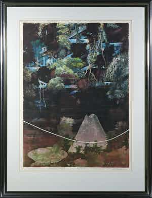 Co Hulten - Zeefdruk, Zonder titel - Ingelijst verkocht voor € 35!