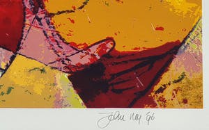 John Noy - Abstracte compositie | Ingelijst kopen? Bied vanaf 45!