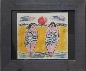 Anton Heyboer - Baddames aan het strand - kopen? Bied vanaf 425!