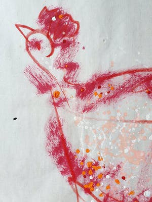 Anton Heyboer - Bantam kip | Pastel en acryl | Ingelijst (Groot) kopen? Bied vanaf 255!