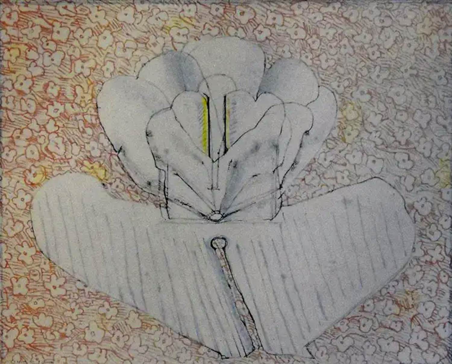 Co Westerik - Kleurenlitho: "Bloemornament" - 1987 (nette lijst!) kopen? Bied vanaf 225!