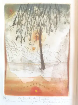 Buy René Carcan - Uiterst zeldzame oplage 1/2 - René Carcan - "De wilg in de tuin" (1990)? Bid from 200!
