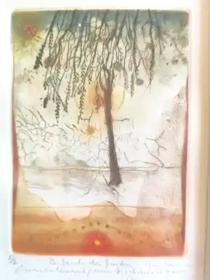 AcheterRené Carcan - Uiterst zeldzame oplage 1/2 - René Carcan - "De wilg in de tuin" (1990)? Enchérissez de 200!