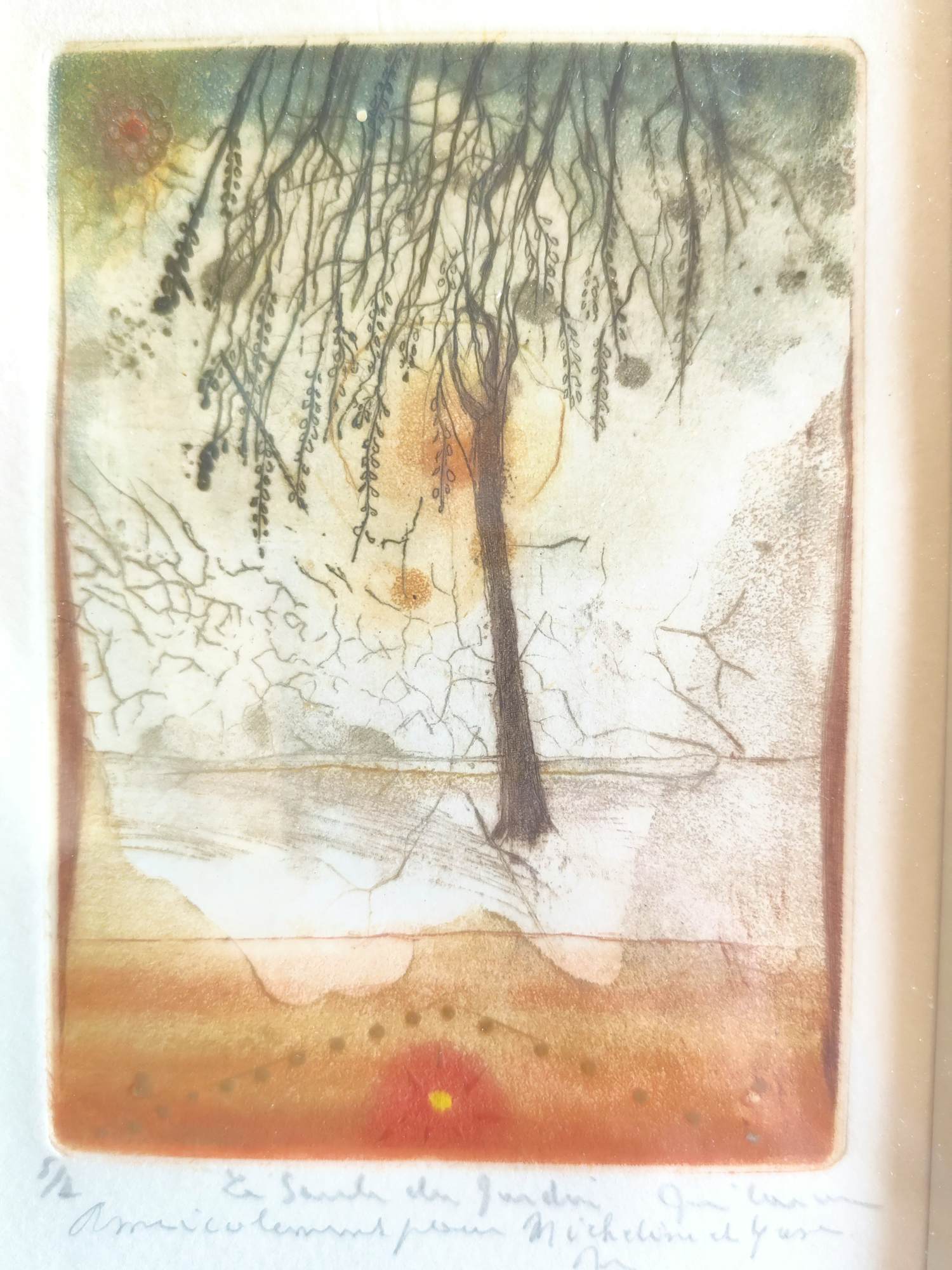 René Carcan - Uiterst zeldzame oplage 1/2 - René Carcan - "De wilg in de tuin" (1990) kopen? Bied vanaf 380!