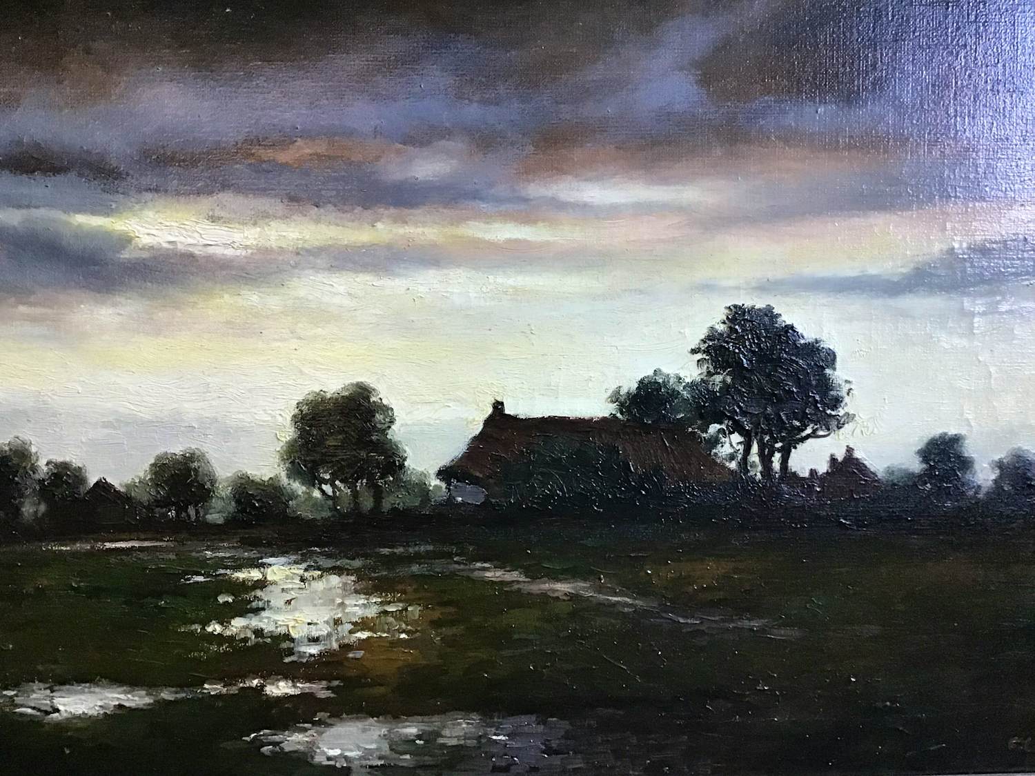 Franciscus Leonardus Corsius - Polder in de schemering. kopen? Bied vanaf 250!