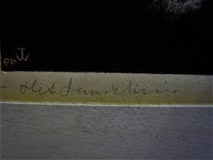 Niet of onleesbaar gesigneerd - gesigneerde omstreeks 1930 Ets "Nachtlandschap met landhuis" kopen? Bied vanaf 10!