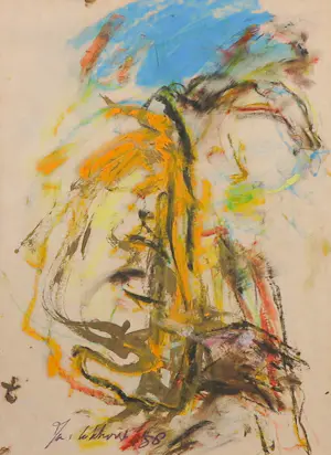 Jan van Lokhorst - Gemengde techniek op papier, Miles Davis - Ingelijst kopen? Bied vanaf 150!