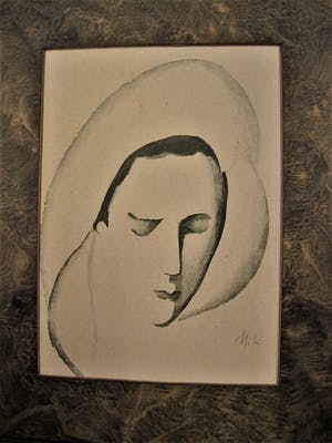 Marie Laurencin - Originele ca. 1930 , potloodgesigneerde Lithografie - Zelportret - BIJZONDER!! kopen? Bied vanaf 758!