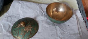 Curiosa - Koperen versierd potje met deksel kopen? Bied vanaf 1!