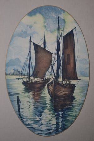 Niet of onleesbaar gesigneerd - Zeilbootjes in de haven kopen? Bied vanaf 1!