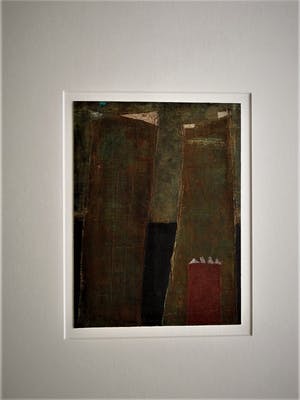 Marjan Smit - gelauwerd Grafica - bijzonder OLIEVERF op papier "Torens" - gesigneerd kopen? Bied vanaf 10!