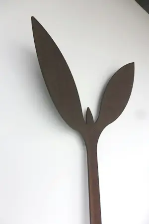 Huub & Adelheid Kortekaas - Groot monumentaal wandobject / Buitenbeeld cortenstaal, Kiemplant + boek! kopen? Bied vanaf 1000!