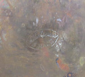 Niet of onleesbaar gesigneerd - Art deco rood en geel koperen dekselkan met rieten handvat J.N. Meeuws S. Hage kopen? Bied vanaf 1!