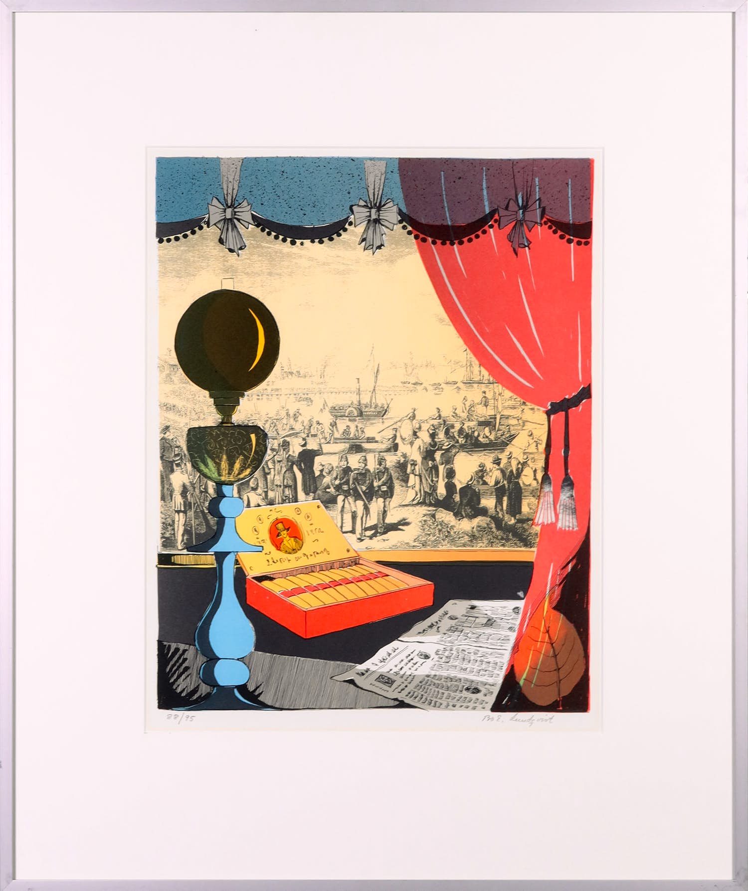 Bo E. Lindqvist - Zeefdruk, Tabacco during the ages - Ingelijst kopen? Bied vanaf 1!