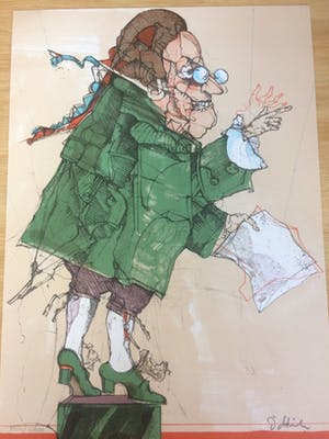 Simon Dittrich - Der Lordrichter - ondertekende lithografie uit 1982 kopen? Bied vanaf 1!
