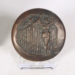 Theo van de Vathorst - Bronzen penning, Nationaal museum van Speelklok tot Pierement kopen? Bied vanaf 50!