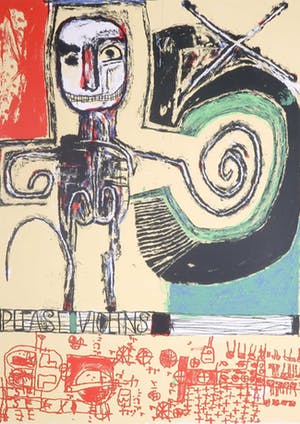 Rik van Iersel - Zeefdruk, Please Violins kopen? Bied vanaf 40!