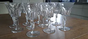 Val-Saint-Lambert - 6 mooie kristallen St. Lambert glazen. kopen? Bied vanaf 300!